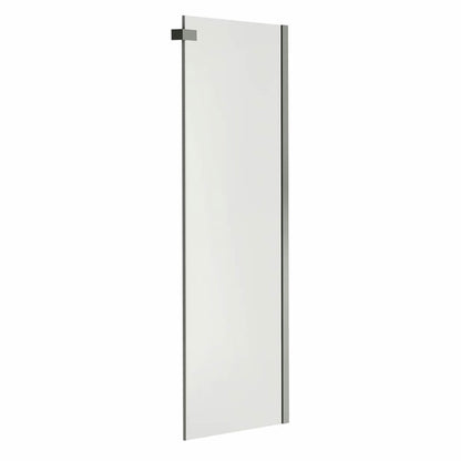 Halo Return Panel for 30 in. Base with Clear glass in Chrome