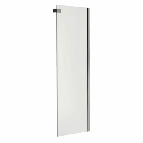 Halo Return Panel for 42 in. Base with Clear glass in Chrome