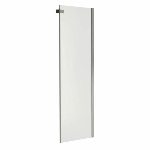 Halo Return Panel for 34 in. Base with Clear glass in Chrome