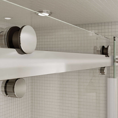 Halo 56 ½-59 x 59 in. 8 mm Sliding Tub Door for Alcove Installation with Clear glass in Chrome