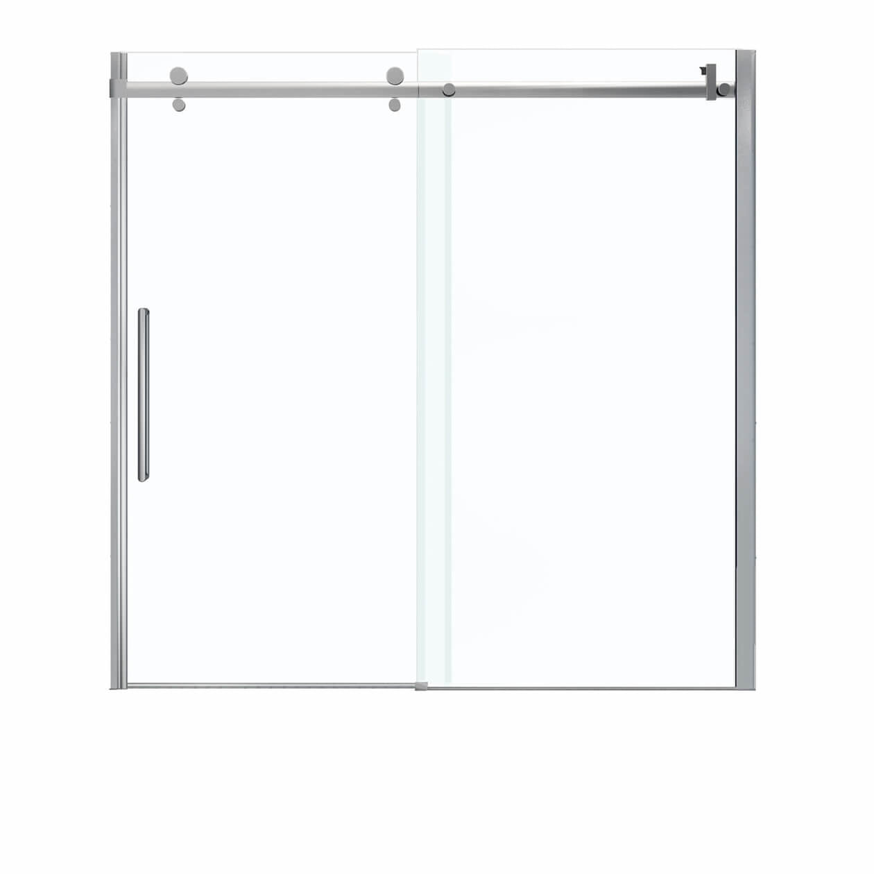Halo 56 ½-59 x 59 in. 8 mm Sliding Tub Door for Alcove Installation with Clear glass in Chrome
