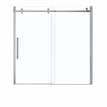 Halo 56 ½-59 x 59 in. 8 mm Sliding Tub Door for Alcove Installation with Clear glass in Chrome