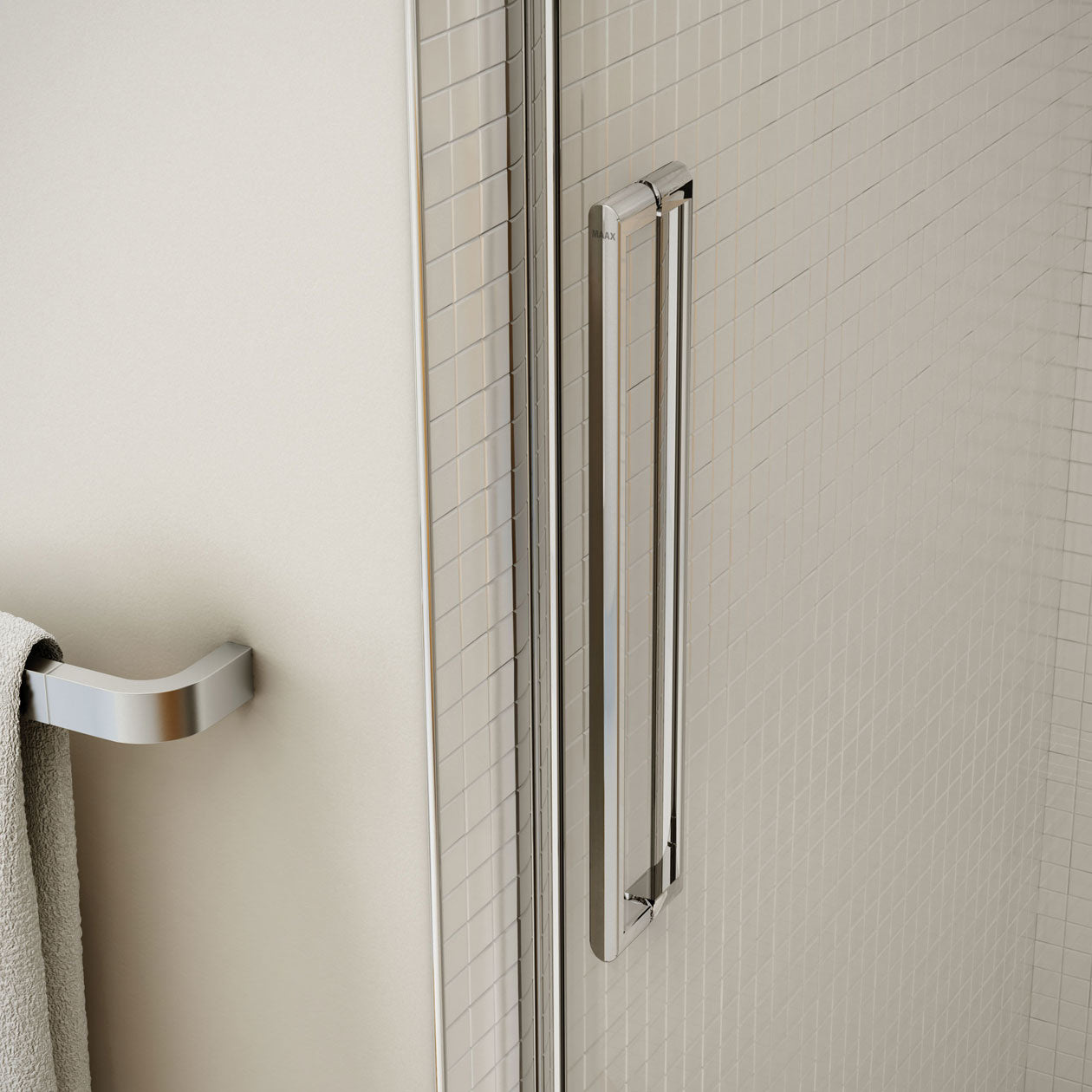 Halo 56 ½-59 x 59 in. 8 mm Sliding Tub Door for Alcove Installation with Clear glass in Chrome