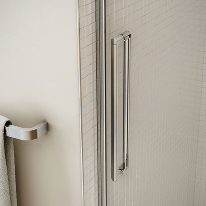 Halo 56 ½-59 x 59 in. 8 mm Sliding Tub Door for Alcove Installation with Clear glass in Chrome