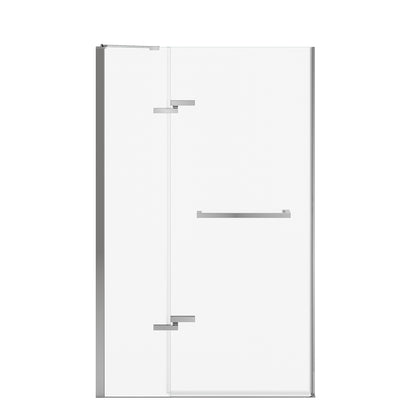 Reveal Sleek 71 41 1/2-44 1/2 x 71 1/2 in. 8mm Pivot Shower Door for Alcove Installation with Clear glass in Chrome