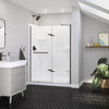Reveal Sleek 71 51 1/2-54 1/2 x 71 1/2 in. 8mm Pivot Shower Door for Alcove Installation with Clear glass in Chrome