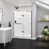 Reveal Sleek 71 51 1/2-54 1/2 x 71 1/2 in. 8mm Pivot Shower Door for Alcove Installation with Clear glass in Chrome