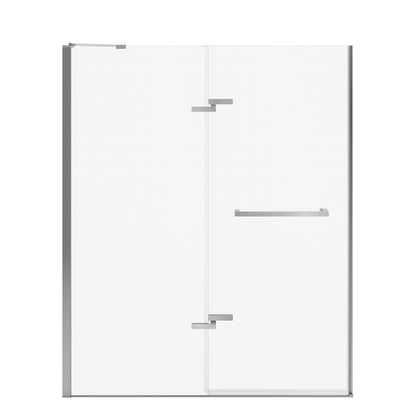 Reveal Sleek 71 56-59 x 71 1/2 in. 8mm Pivot Shower Door for Alcove Installation with Clear glass in Chrome