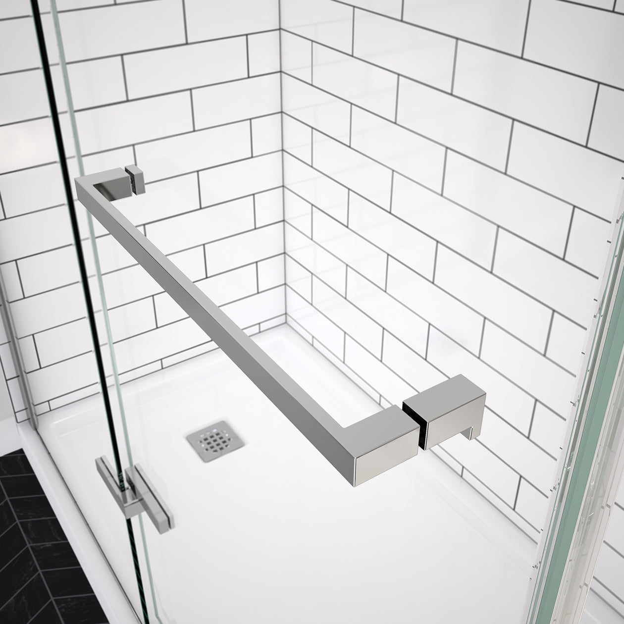 Reveal Sleek 71 56-59 x 71 1/2 in. 8mm Pivot Shower Door for Alcove Installation with Clear glass in Chrome