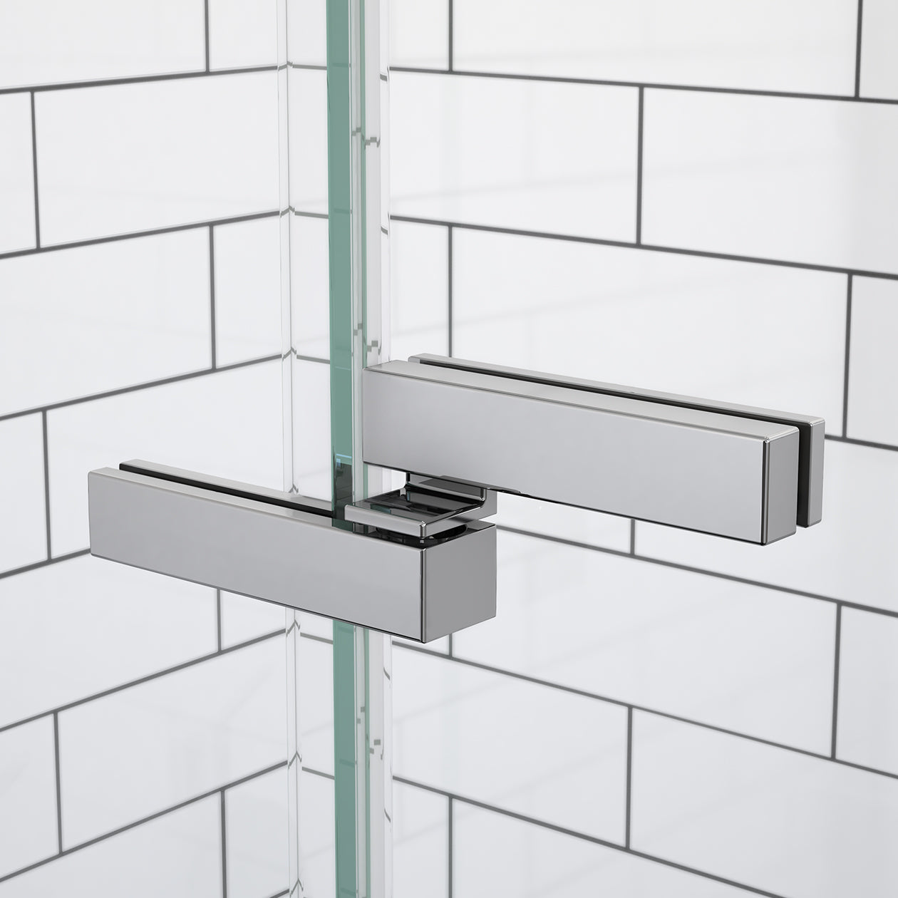 Reveal Sleek 71 56-59 x 71 1/2 in. 8mm Pivot Shower Door for Alcove Installation with Clear glass in Chrome