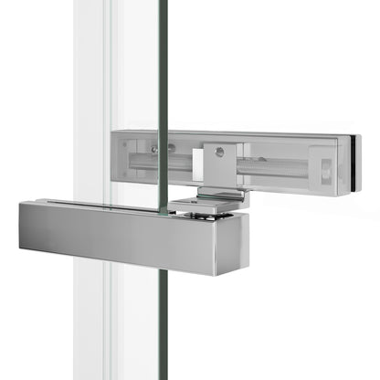 Reveal Sleek 71 56-59 x 71 1/2 in. 8mm Pivot Shower Door for Alcove Installation with Clear glass in Chrome