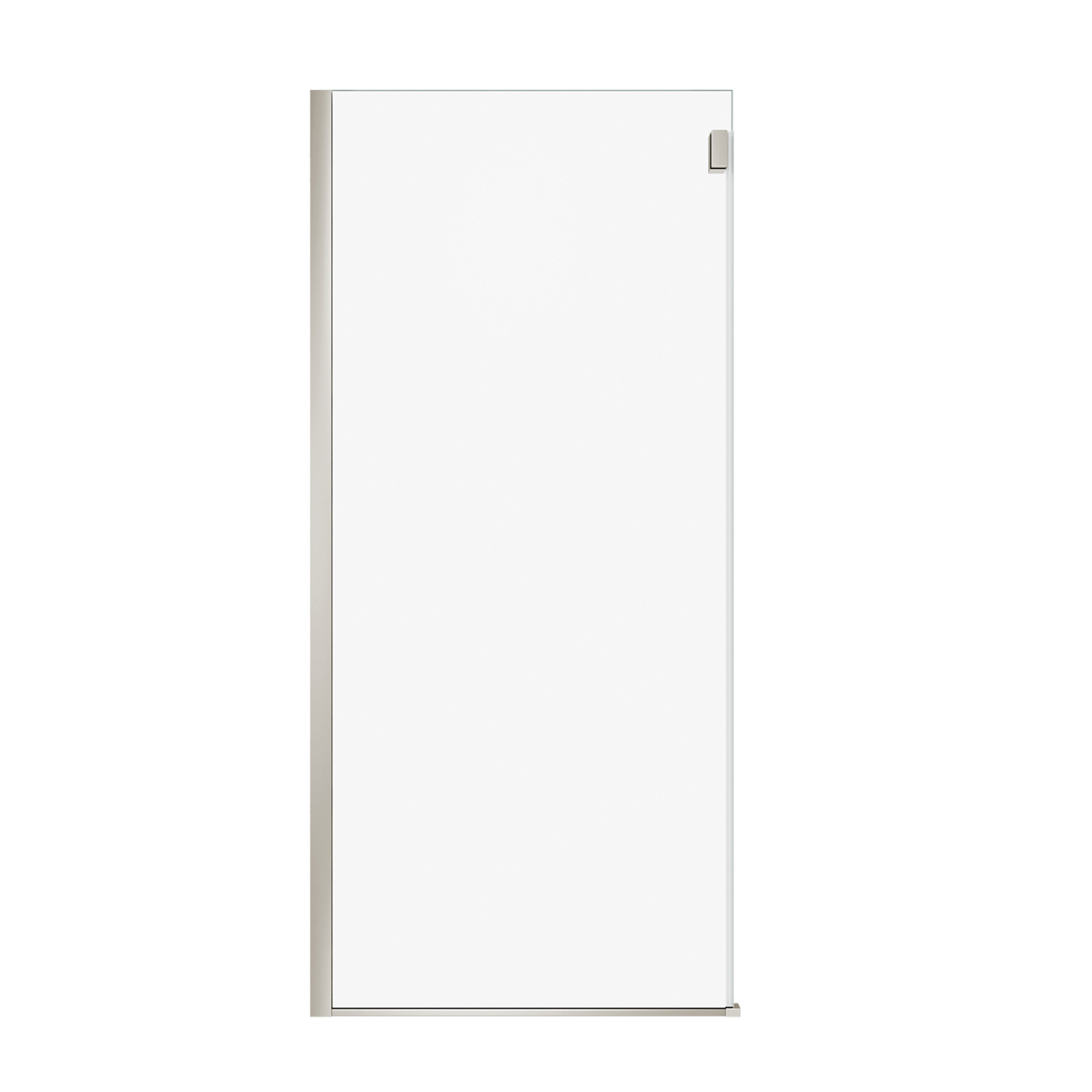 Duel Alto Return Panel for 36 in. Base with Clear glass in Chrome