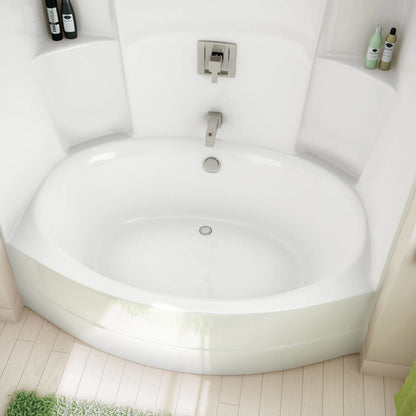 TSO6042 60 x 42 AcrylX Alcove Center Drain One-Piece Tub Shower in White
