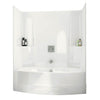 TSO6042 60 x 42 AcrylX Alcove Center Drain One-Piece Tub Shower in White