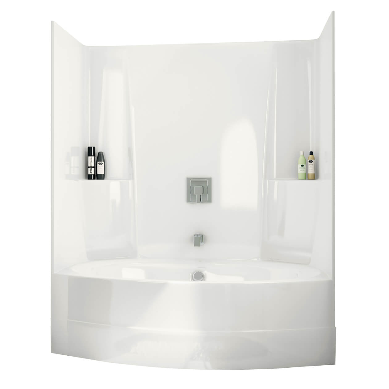 TSO6042 60 x 42 AcrylX Alcove Center Drain One-Piece Tub Shower in White