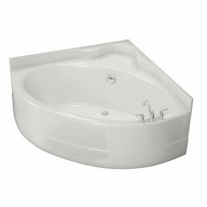 VO5050 5 FT AcrylX Corner Center Drain Bathtub in White