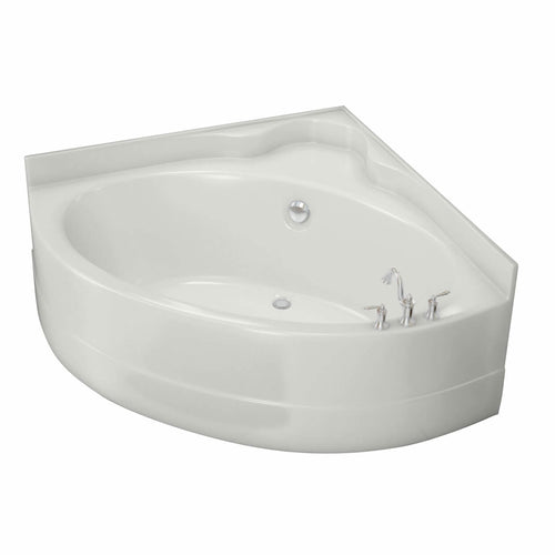VO5050 5 FT AcrylX Corner Center Drain Bathtub in White