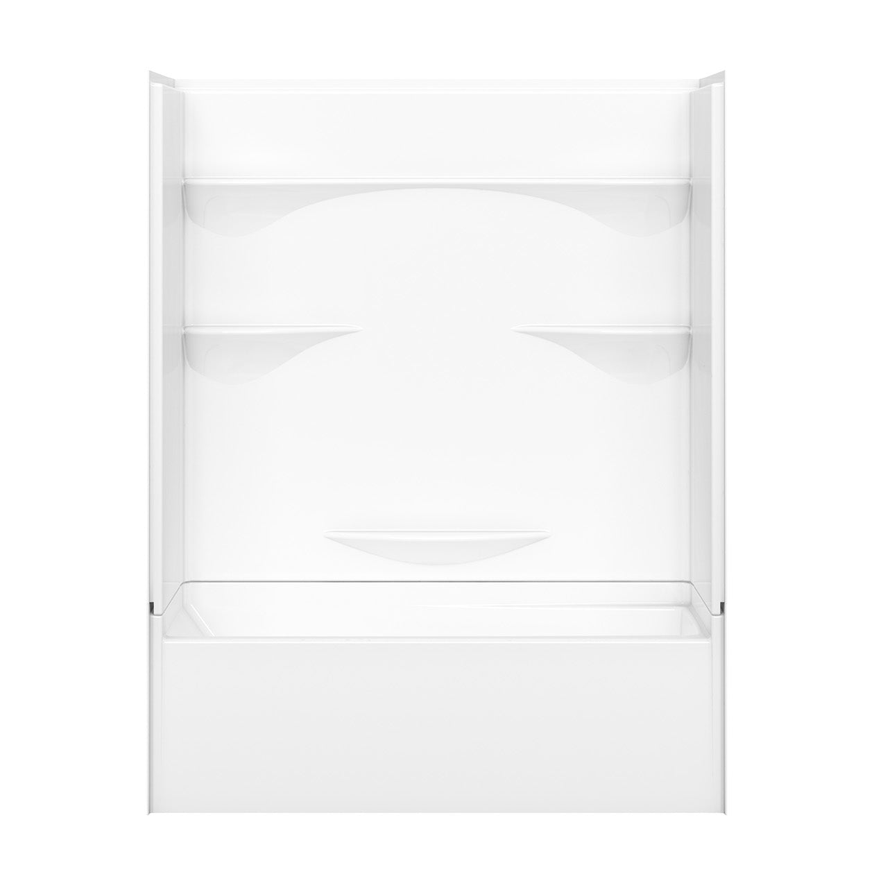 Olio Smooth 60 x 30 AcrylX Direct-to-Stud Three-Piece Wall Kit in White