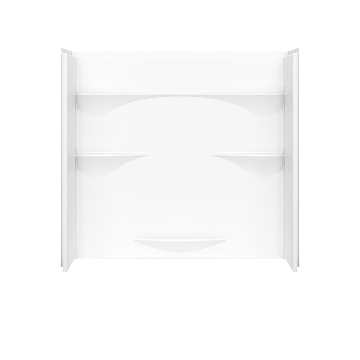 Olio Smooth 60 x 30 AcrylX Direct-to-Stud Three-Piece Wall Kit in White