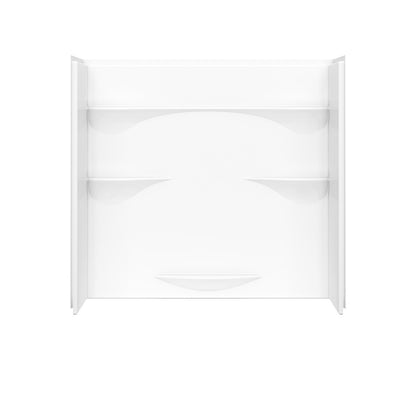Olio Smooth 60 x 30 AcrylX Direct-to-Stud Three-Piece Wall Kit in White