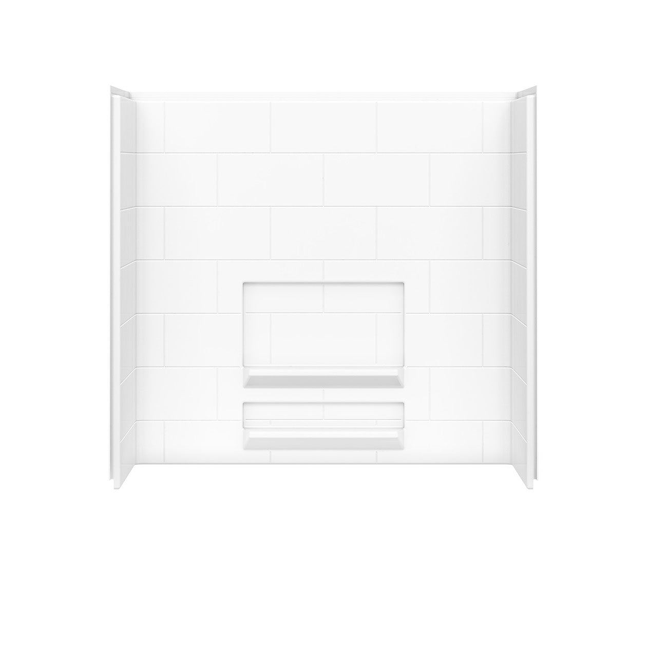 Olio Tile 60 x 30 AcrylX Direct-to-Stud Three-Piece Wall Kit in White