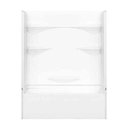 Olio 6030 AcrylX Alcove Left-Hand Drain Bathtub in White