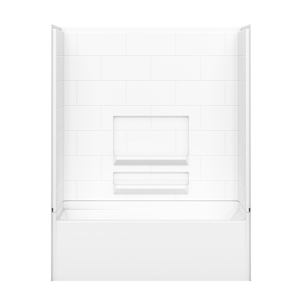 Olio 6030 AcrylX Alcove Left-Hand Drain Bathtub in White