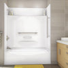 KDTS 3060 AcrylX Alcove Left-Hand Drain Four-Piece Tub Shower in White