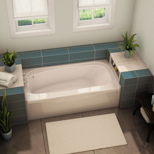 TOF-3060 AFR AcrylX Alcove Left-Hand Drain Bathtub in White