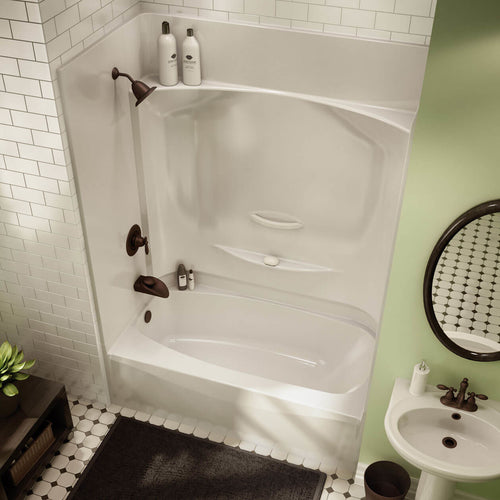 KDTS 3260 AcrylX Alcove Left-Hand Drain Four-Piece Tub Shower in White
