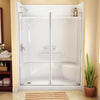KDS 3060 AcrylX Alcove Center Drain Four-Piece Shower in White
