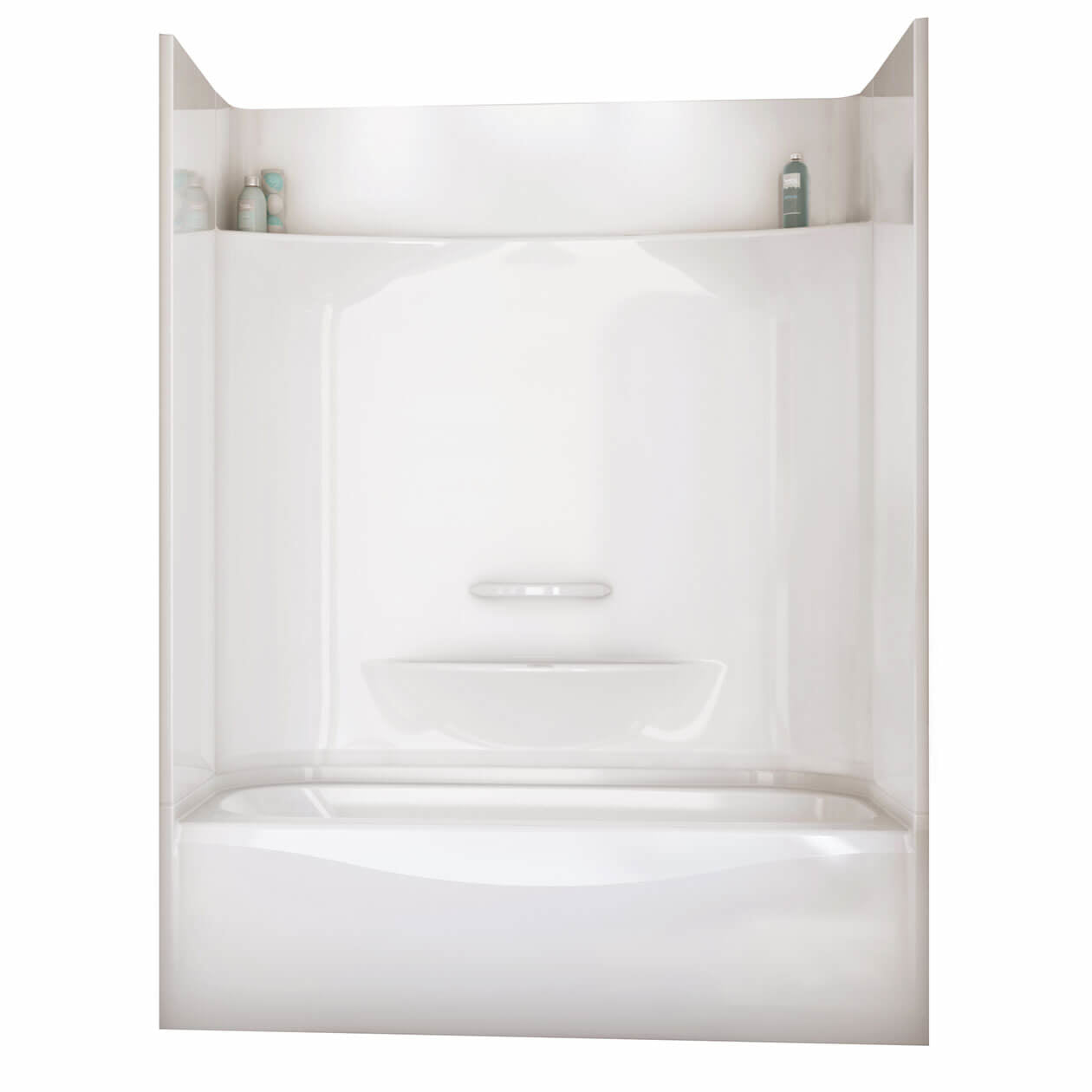 Essence TS-6030 AcrylX Alcove Left-Hand Drain Four-Piece Tub Shower in White