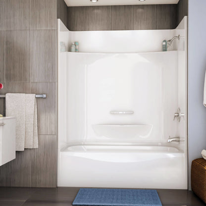 Essence TS-6030 AcrylX Alcove Left-Hand Drain Four-Piece Tub Shower in White
