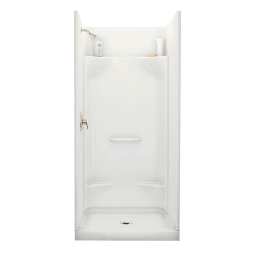 Essence SH-3636 AcrylX Alcove Center Drain Four-Piece Shower in White