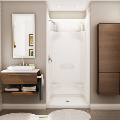 Essence SH-3636 AcrylX Alcove Center Drain Four-Piece Shower in White
