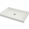 B3Square 4836 Acrylic Alcove Shower Base in White with Center Drain