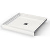 B3X 3636 Acrylic Alcove Shower Base with Center Drain in White
