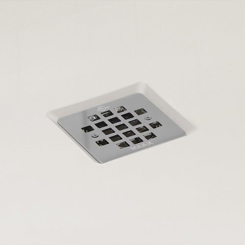 B3X 6036 Acrylic Corner Left Shower Base with Center Drain in White