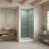 B3Square 4236 Acrylic Alcove Shower Base in White with Center Drain