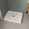 B3X 4236 Acrylic Corner Left Shower Base with Center Drain in White