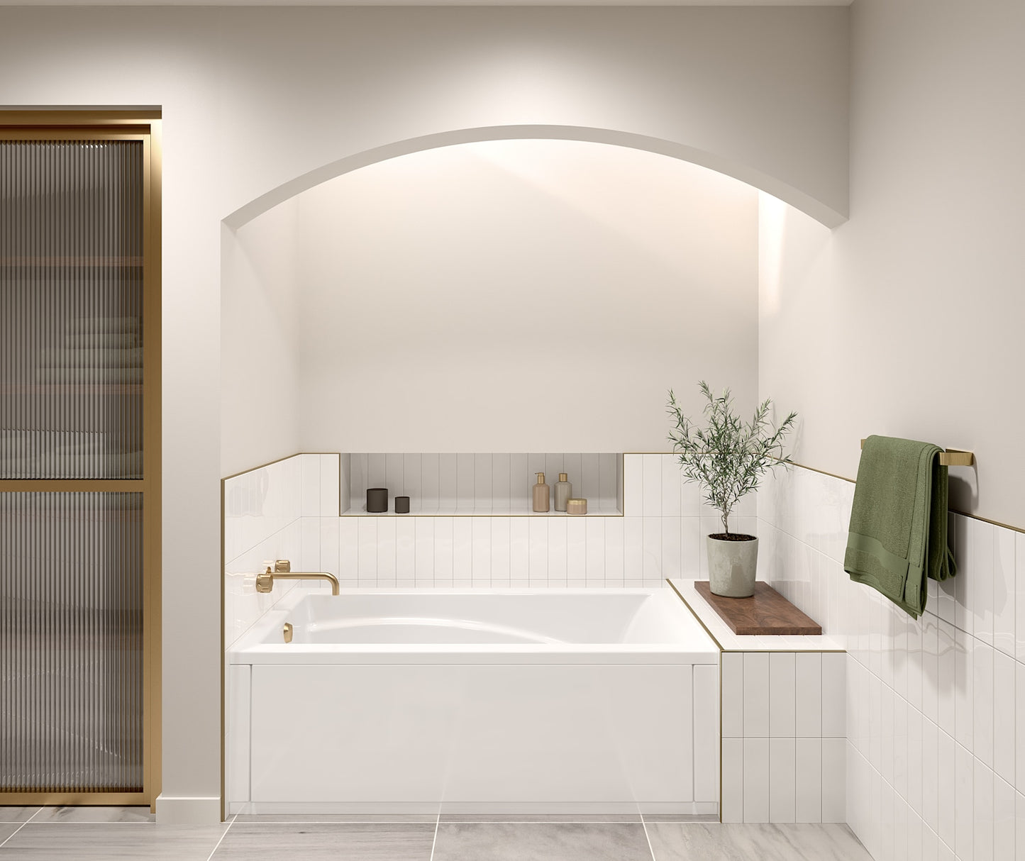 Optik 6032 Acrylic Drop-in End Drain Bathtub in White