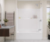 Icon TS6032 AcrylXâ¢ Alcove Left Hand Drain One-Piece Tub Shower in White