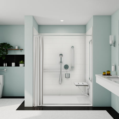 Acolyte 6238 Alcove Five-Piece Shower with Linear Drain