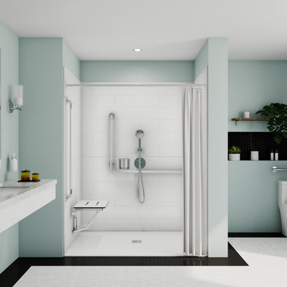 Acolyte 6238 Alcove Five-Piece Shower with Center Drain