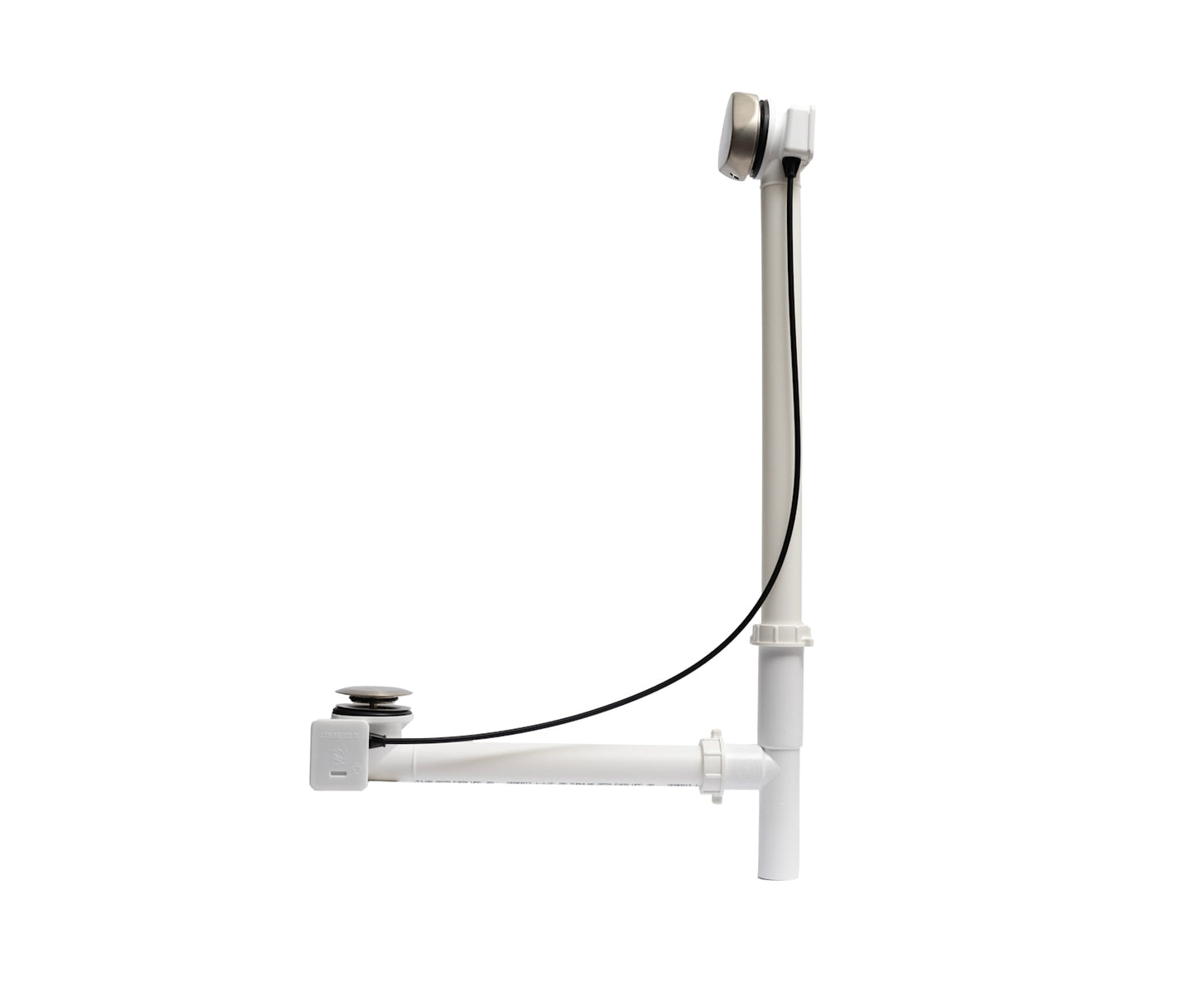 Rotary Turn Cable-Operated Waste and Overflow, 33 in. Cable, Complete Kit in White