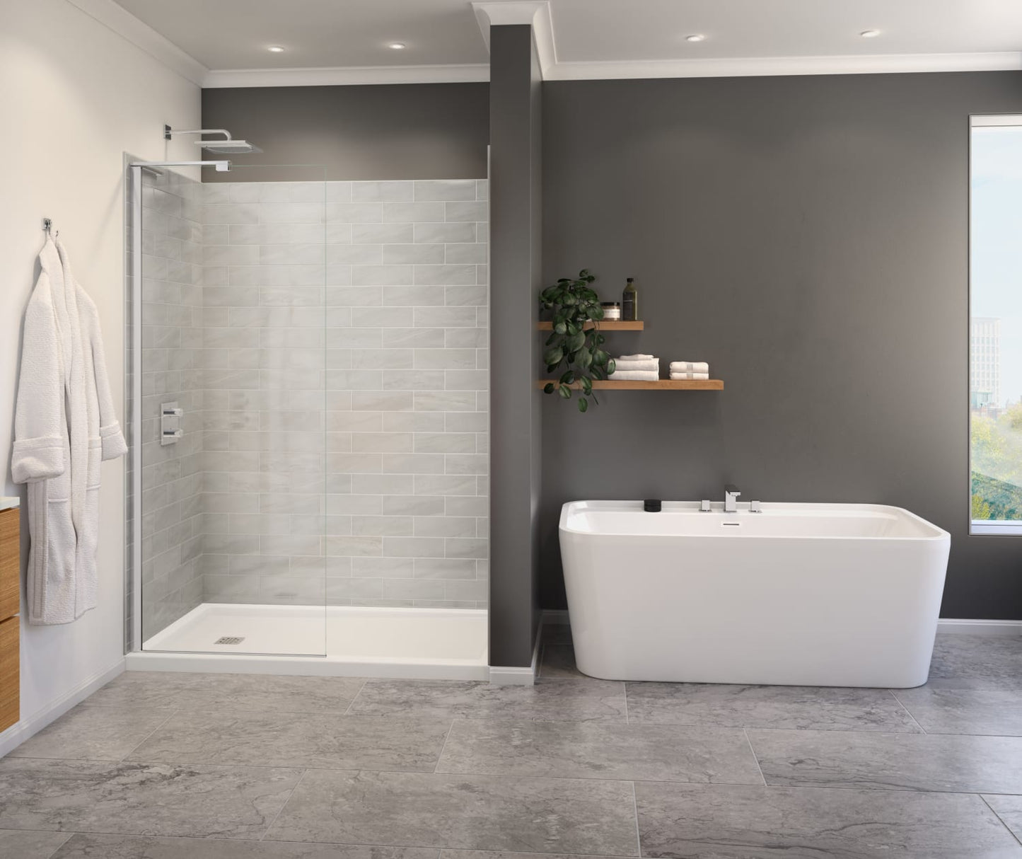 Capella 78 Screen and Return Panel for 36 in. Base with GlassShieldÂ® glass in Chrome