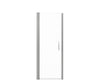 Cappadocia 25-27 x 68 in. 6 mm Pivot Shower Door for Alcove Installation with Clear glass & Round Handle in Chrome