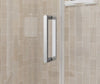 Cappadocia 25-27 x 68 in. 6 mm Pivot Shower Door for Alcove Installation with Clear glass & Round Handle in Chrome