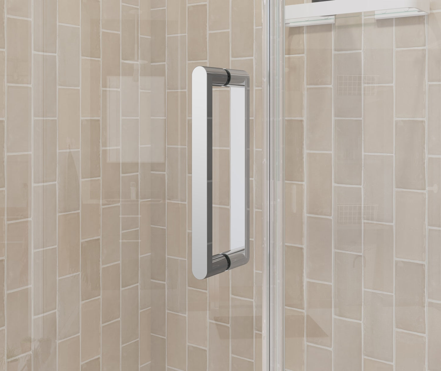 Cappadocia 31-33 x 68 in. 6 mm Pivot Shower Door for Alcove Installation with Clear glass & Round Handle in Chrome