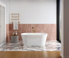 Chorale 60 x 30 Acrylic Freestanding Center Drain Bathtub in White with White Skirt
